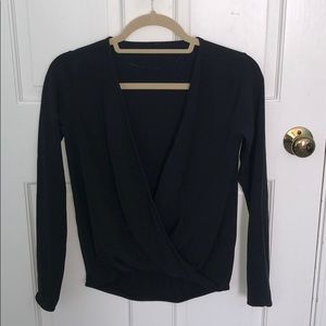Lululemon long sleeved wrap workout top